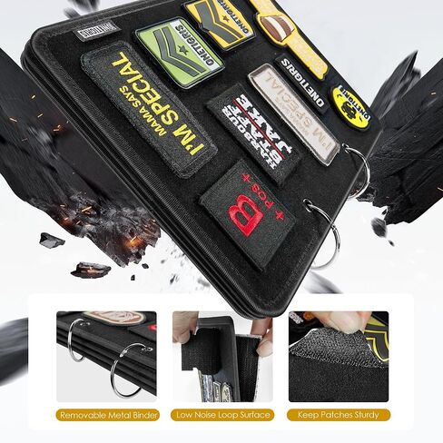 OneTigris Patch Board, Flip-Page Patch Book Tactical Patches Booklet Organizer Mini Display Panel Holder with Metal Removable Ring Binders, 11" x 8" in Saudi Arabia