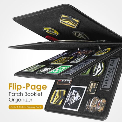 OneTigris Patch Board, Flip-Page Patch Book Tactical Patches Booklet Organizer Mini Display Panel Holder with Metal Removable Ring Binders, 11" x 8" in Saudi Arabia