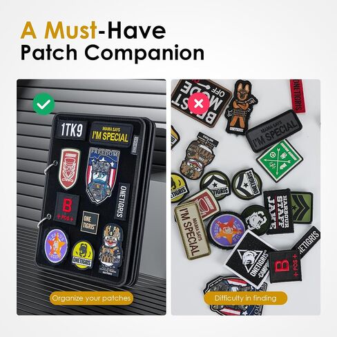 OneTigris Patch Board, Flip-Page Patch Book Tactical Patches Booklet Organizer Mini Display Panel Holder with Metal Removable Ring Binders, 11" x 8" in Saudi Arabia