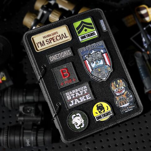 OneTigris Patch Board, Flip-Page Patch Book Tactical Patches Booklet Organizer Mini Display Panel Holder with Metal Removable Ring Binders, 11" x 8" in Saudi Arabia