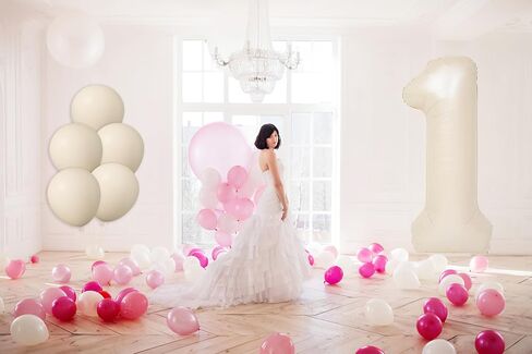 40 Inch Beige Number 1 with Latex Balloons, Large Big Foil Number Balloons for Kids Boys 1st Birthday Party Decorations Boys Cute Baby Shower Supplies Anniversary Celebration in Saudi Arabia