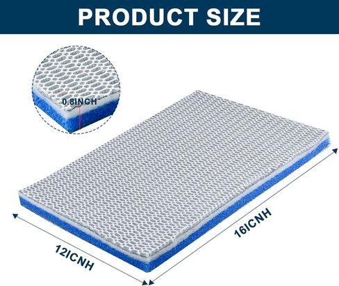 48 × 12 بوصة وسائط مرشح الحوض 8 طبقة رغوة وسادة الإسفنج لوكالة أسماك وملحقات ترشيح البركة in Kuwait