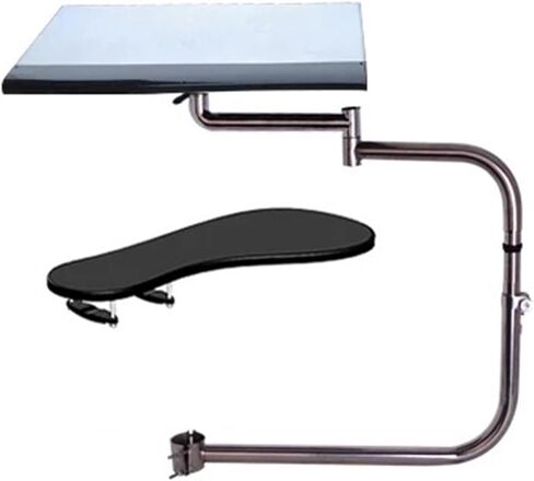 OK010 Full-motion chair shaft clamp keyboard bracket + chair arm clamp elbow wrist support mouse pad armrest(Black) in Kuwait