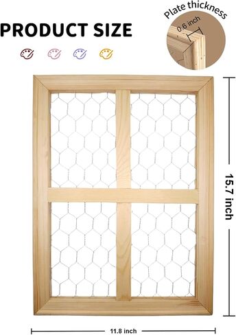 2 Pcs Chicken Wire Frames for Suncatchers, Unfinished Wooden Frames Crafts for Photo Display, and DIY Decor in Saudi Arabia