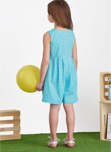 Simplicity SS9617K5 Children's Pull-on Jumpsuit, Pull-on Romper, and Pull-on Dress Sewing Pattern Packet, Design Code S9617, Sizes 7-8-10-12-14 in Saudi Arabia