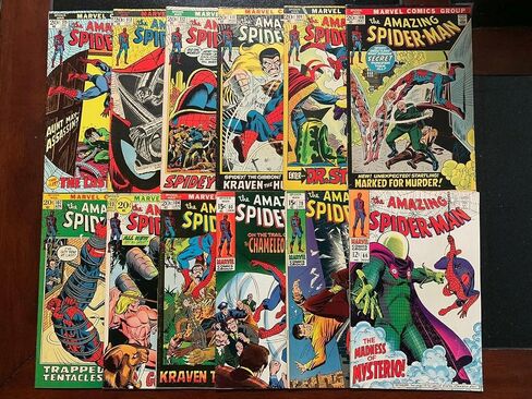 Vintage Mystery 10 Marvel/DC Comic Book Lot All Silver to Copper Age! (1960s-1991) Bagged and Boarded. No Duplicates by P and P Comics in Saudi Arabia