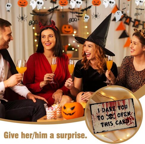 بطاقة Witch Black Cat Halloween للرجال نساء ، بطاقة هالوين زاحفة لمحبي القط in Saudi Arabia