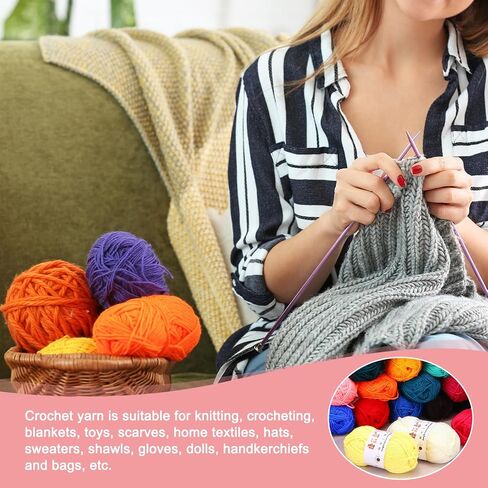 meccanixity 4pcs خيوط الكروشيه ، الكريمة الأبيض 4 خيوط الاكريليك 200g رياضة الوزن الغزل ، غزل ناعمة ونبعة للحياك in Saudi Arabia