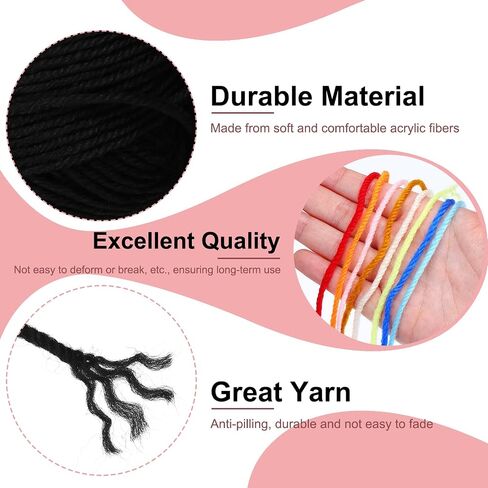 meccanixity 4pcs خيوط الكروشيه ، الكريمة الأبيض 4 خيوط الاكريليك 200g رياضة الوزن الغزل ، غزل ناعمة ونبعة للحياك in Saudi Arabia