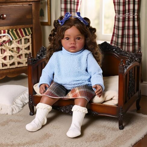 Babeside Reborn Baby Baby Dolls Black Daisy - 20 بوصة واقعية من الدمى النيوبورن فتاة حقيقية للطفل دمية طفل صغير مع ملابس وهدية لعبة للأطفال 3+ in Saudi Arabia