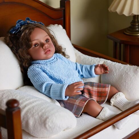 Babeside Reborn Baby Baby Dolls Black Daisy - 20 بوصة واقعية من الدمى النيوبورن فتاة حقيقية للطفل دمية طفل صغير مع ملابس وهدية لعبة للأطفال 3+ in Saudi Arabia