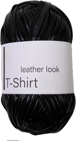 Metallic T-Shirt Yarn – Shiny Leather-Like Rope for Knitting & Crochet | DIY Jewelry, Bags, Home Decor | Soft & Durable Craft Yarn (Metal Cloth Wire Single Volume 12 Dark Grey) in Saudi Arabia