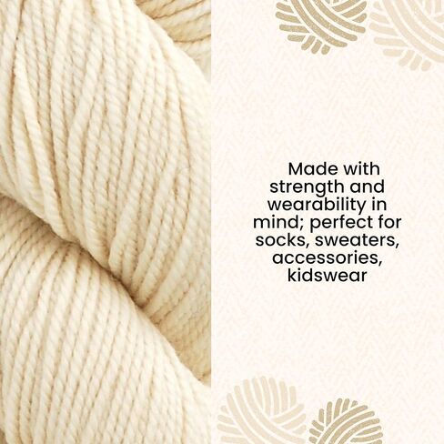 HiKoo Sueno Yarn Hank, Soft DK Weight Yarn for Knitting, Crocheting, and Crafts, Superwash Merino Wool and Viscose from Bamboo, 255 Yards, #1145 - Evergreen in Saudi Arabia