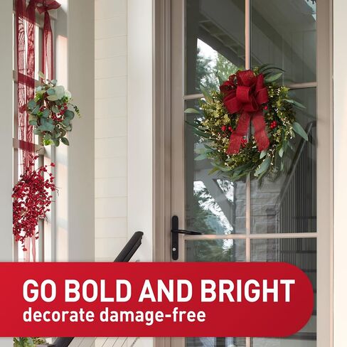Command Medium Wire Toggle Hooks, Damage Free Hanging Wall Hooks with Adhesive Strips, No Tools Wall Hooks for Hanging Organizational Christmas Decorations, 35 White Hooks and 40 Command Strips in Saudi Arabia