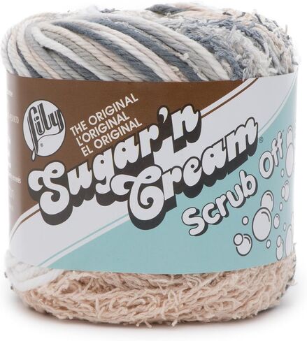Lily Sugar N Cream Scrub Off Super Size DEEP Gray Yarn - 1 Pack of 75g/2.6 oz - 100% Cotton - #4 Worsted (Medium) - 106 Yards - Knitting/Crochet in Saudi Arabia