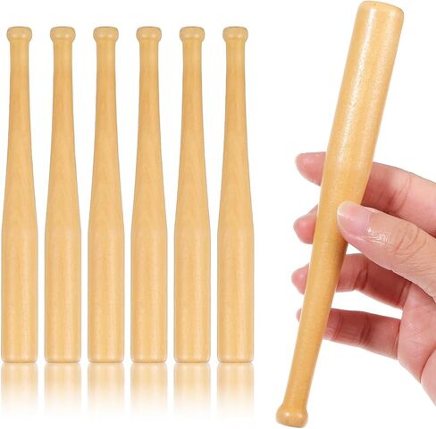 6 PCS Mini Baseball Bats ، 6 بوصة غير مكتملة بيسبول الخفافيش الخفافيش الخشبية الصغيرة الخشبية الخفافيش لطلاء شخصيات مفاتيح ومشاريع الحرف اليدوية in Saudi Arabia