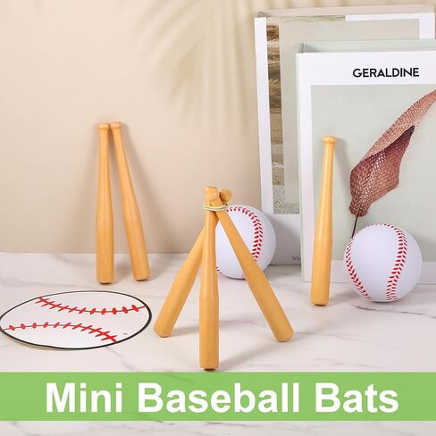 6 PCS Mini Baseball Bats ، 6 بوصة غير مكتملة بيسبول الخفافيش الخفافيش الخشبية الصغيرة الخشبية الخفافيش لطلاء شخصيات مفاتيح ومشاريع الحرف اليدوية in Saudi Arabia