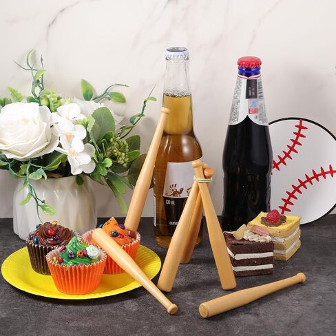 6 PCS Mini Baseball Bats ، 6 بوصة غير مكتملة بيسبول الخفافيش الخفافيش الخشبية الصغيرة الخشبية الخفافيش لطلاء شخصيات مفاتيح ومشاريع الحرف اليدوية in Saudi Arabia