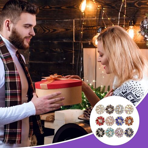 12 Pcs Rhinestone Button Covers for Women Blouses, Colorful Crystal Button Detachable Jewelry ClipsSewing Buttons for Women Men Shirts DIY Clothing Decorative in Kuwait