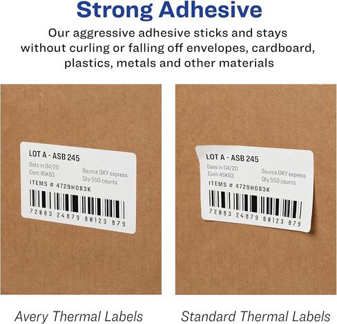 ملصقات عنوان حرارية Avery Direct، 1-1/8 بوصة × 3-1/2 بوصة، شفافة، مقارنة بـ DYMO 30254، لفة واحدة من الملصقات، 120 ملصقًا قابلاً للطباعة إجماليًا (4151) in Saudi Arabia