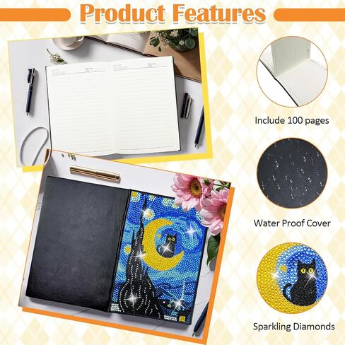 Lingfang 4 Pack Diamond Art Kits for البالغين المراهقين ، دفاتر المجلات المجلات المجلات ، DIY 5D GEM DOTS الحرف الفنية للبالغين ، عيد ميلاد المراهقين ، التخرج ، هدايا عيد الميلاد مع الأدوات (CAT) in Kuwait