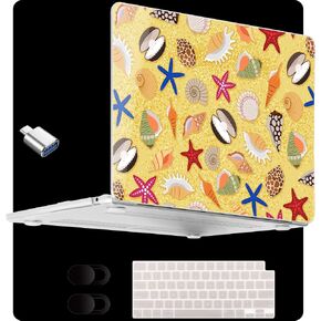 MEEgoodo for M3 MacBook Air 13.6 inch Case 2024 2022, Clear Cover Fit Model A3113 A2681 M2, Flexible Plastic Cover for M2 13 inch Laptop, Hard Shell Cases for MacBook Air M2, Cherry Blossom & Sparrow in Kuwait