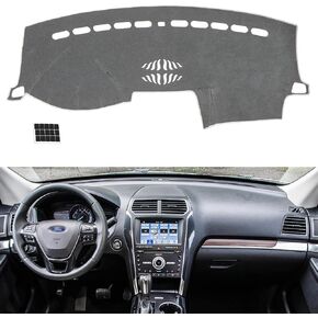 غطاء لوحة القيادة مناسب لـ 2012 2013 2014 2015 2016 2017 Toyota Camry Flannel Nonslip Car Dashboard Mat Sunshade No Glare and Slip Pad Carpet Sunshield Protector - اللون رمادي in Kuwait