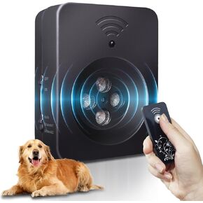 جهاز التحكم في اللحاء بالموجات فوق الصوتية النهائية للكلاب - 50 قدمًا عن بُعد وأوضاع استشعار تلقائية | رادع مضاد للركض أداة التدريب عن بُعد باليد | توقف عن الإفراط في النباح بشكل إنساني in Kuwait