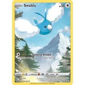 Pokemon – Swablu GG27/GG70 -Crown Zenith – Galarian Gallery – Full Art – Holo Card in Saudi Arabia