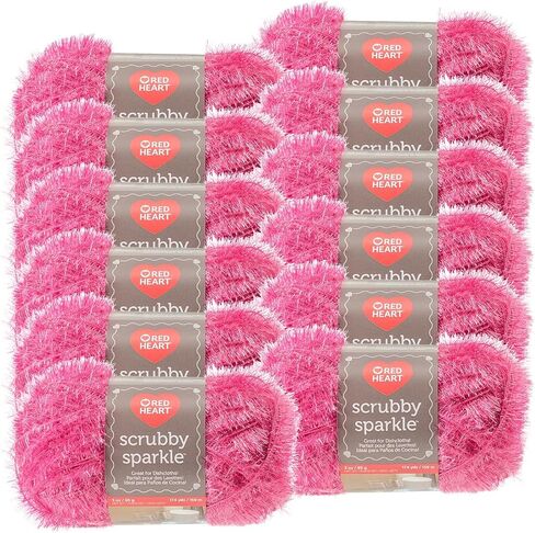 Red Heart Scrubby Sparkle Yarn 12/Pk, 12 Pack in Saudi Arabia