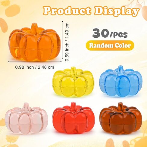 30 قطعة من مزهرية اليقطين المصنوعة من الأكريليك الصغيرة لتزيين طاولة المنزل في الخريف وحفلات الخريف وحفلات أعياد الميلاد وعيد الشكر والهالوين in Kuwait