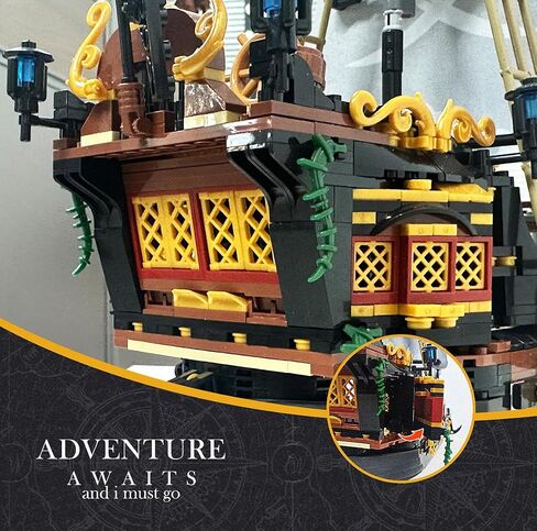 مجموعة البناء المصغرة للقراصنة -غير متوافقة مع LEGO مجموعة للأولاد 8-14 ، هدية للأطفال والكبار المتحمسين (1328 قطعة) in Saudi Arabia