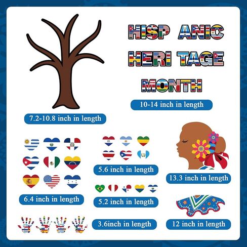 Outus Hispanic Heritage Month Bulletin Board Decorations Set Latin American Classroom Decor with 3D Spanish Hanging Paper Fans National Flag Cutouts for Hispanic School Office Home Wall Door Supplies in Saudi Arabia