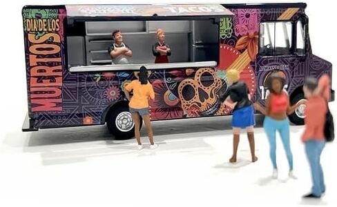 Diecast Model Car Collectibles Compatible with American Diorama 1:64 Food Truck Taco Truck DOTD Limited Edition AD-70100 in Saudi Arabia
