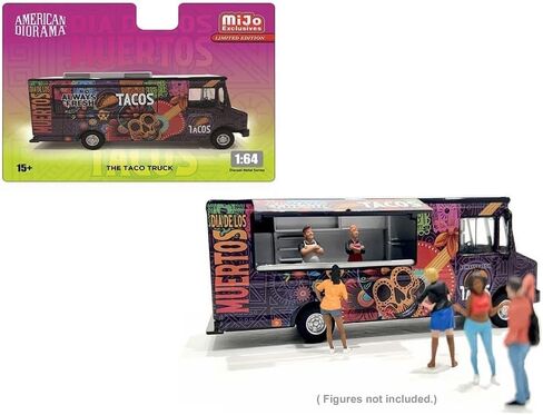 Diecast Model Car Collectibles Compatible with American Diorama 1:64 Food Truck Taco Truck DOTD Limited Edition AD-70100 in Saudi Arabia
