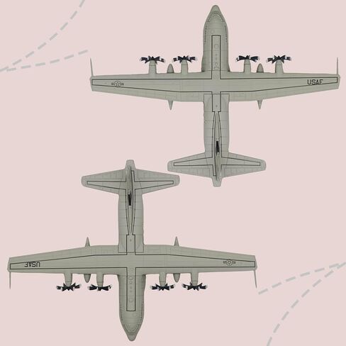 1/200 Scale Die-Cast Airplanes C-130 Model Plane Fighter Jet Model Bomber Attack Plane Military Model Plane Collection Plane for Gifts in Saudi Arabia