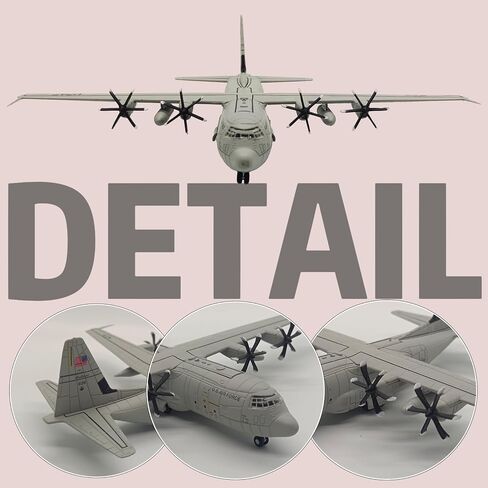 1/200 Scale Die-Cast Airplanes C-130 Model Plane Fighter Jet Model Bomber Attack Plane Military Model Plane Collection Plane for Gifts in Saudi Arabia