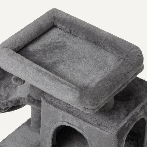 Amazon Basics Indoor Cat & Kittens Tower Multi-Level Climbing Tower مع منشورات خدش ، معتمدة من FSC ، L-60.1 "(152.7 سم) H ، رمادي in Saudi Arabia