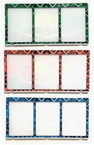 Pokemon Magnetic Three Card Protector Display - x3 Red Green Blue Paldean Fates in Saudi Arabia