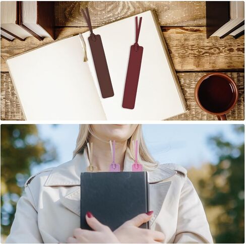 6 Pcs Leather Bookmarks with Leather Rope, Multi Color, Classic Handmade Stitched Reading Bookmarks Gift for Women Men Book Lovers Reading Use at Home Classroom Libraries in Saudi Arabia