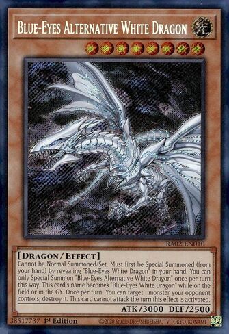 Blue-Eyes Alternative White Dragon (Secret Rare) - RA02-EN010 - Secret Rare - 1st Edition in Saudi Arabia