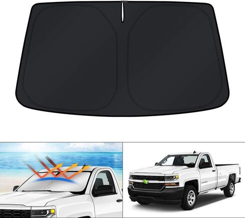 KUST Windshield Sun Shade for 2017-2023 GMC Acadia SUV Window Sunshade Sun Visor Protector Foldable Blocks UV Rays Keep Your Car Cooler in Saudi Arabia