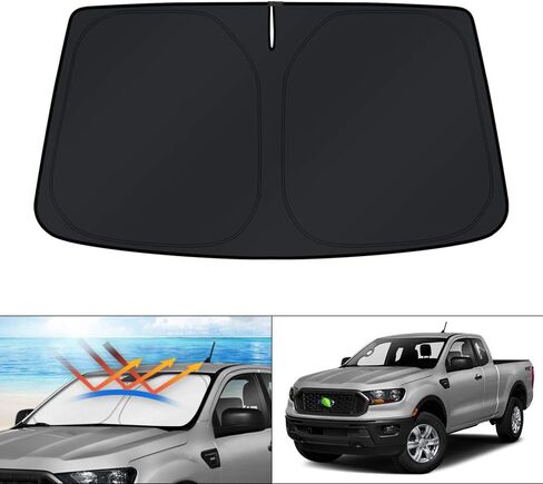 KUST Windshield Sun Shade for 2017-2023 GMC Acadia SUV Window Sunshade Sun Visor Protector Foldable Blocks UV Rays Keep Your Car Cooler in Saudi Arabia