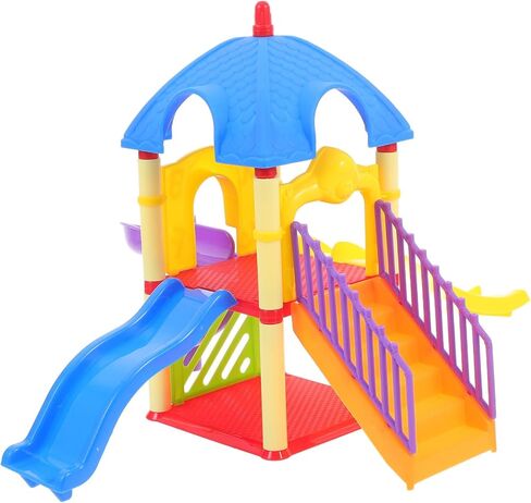 Toyvian Dollhouse Playground Slide Small Playground Models Miniature Outdoor Playset Decor Present for Miniature Enthusiasts Safe Material Design in Saudi Arabia