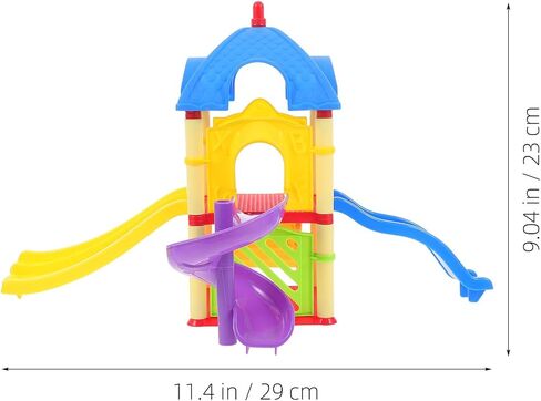 Toyvian Dollhouse Playground Slide Small Playground Models Miniature Outdoor Playset Decor Present for Miniature Enthusiasts Safe Material Design in Saudi Arabia