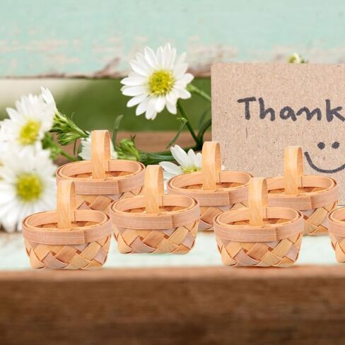 Unomor Weaving Decorative Basket Set of 8 Miniature Wicker Baskets for Home Decor Party Favors and Dollhouse Accessories in Saudi Arabia