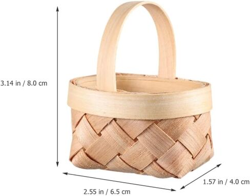 Unomor Weaving Decorative Basket Set of 8 Miniature Wicker Baskets for Home Decor Party Favors and Dollhouse Accessories in Saudi Arabia