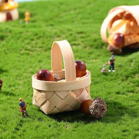 Unomor Weaving Decorative Basket Set of 8 Miniature Wicker Baskets for Home Decor Party Favors and Dollhouse Accessories in Saudi Arabia