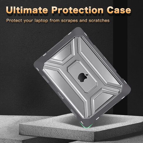MOSISO Compatible with MacBook Pro 16 inch Case 2025 2024 2023 2022 2021 M4 M3 M2 M1 A3403 A3186 A2991 A2780 A2485, Heavy Duty Hard Case with TPU Bumper&Keyboard Cover&Screen Film&Type C, Gray in Saudi Arabia
