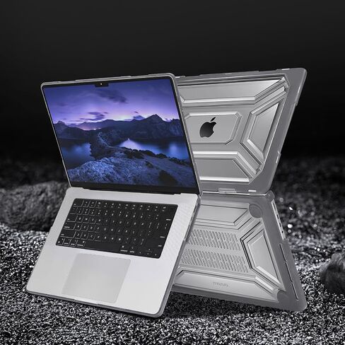 MOSISO Compatible with MacBook Pro 16 inch Case 2025 2024 2023 2022 2021 M4 M3 M2 M1 A3403 A3186 A2991 A2780 A2485, Heavy Duty Hard Case with TPU Bumper&Keyboard Cover&Screen Film&Type C, Gray in Saudi Arabia